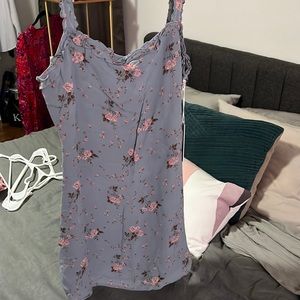 Reformation Blue Floral Mini Dress